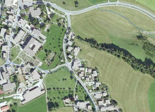 Luftbild Bereich der &Auml;nderung Fl&auml;chennutzungsplan Gemarkung Oberried