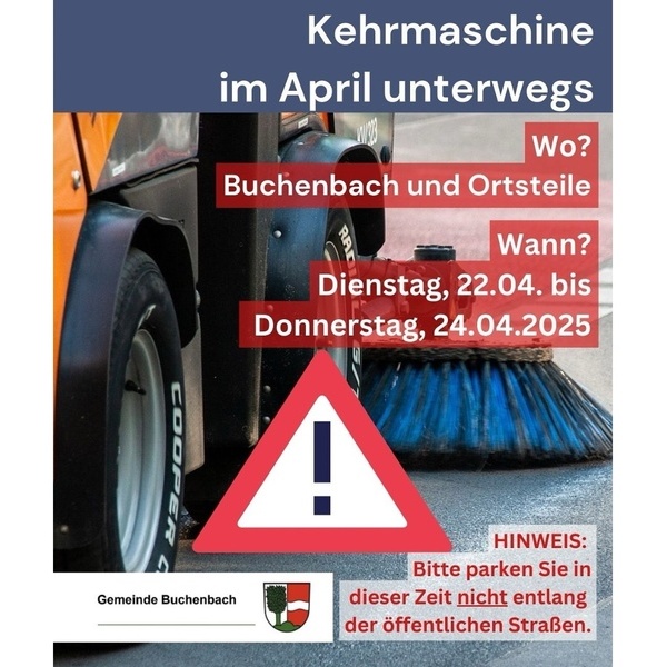 Info zur Stra�enreinigung durch Kehrmaschine